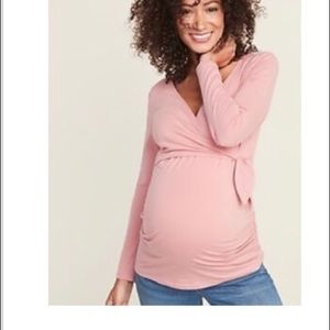 Maternity wrap tie front